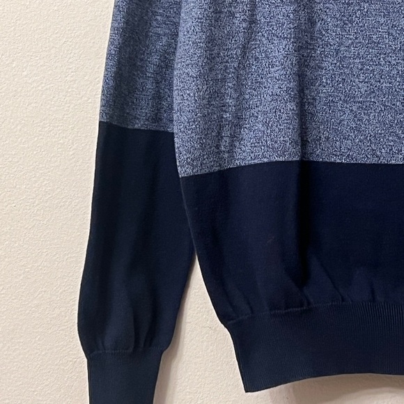 Tommy Hilfiger Color-Block Crewneck Sweater in Gray and Blue 310 - Picture 6 of 8